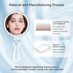 30X Magnifying Travel Mirror with Handle