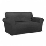 Stretchy Non-Slip Sofa Slipcover – Dark Gray