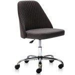 Modern Rolling Office Desk Chair - Dark Grey