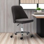 Modern Rolling Office Desk Chair - Dark Grey