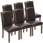 Set of 6 Modern Upholstered Dining Chairs