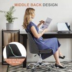 Modern Rolling Office Desk Chair - Dark Grey