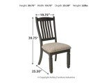 Tyler Creek Antique Black Dining Chairs, Set of 2