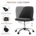 Modern Rolling Office Desk Chair - Dark Grey