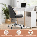Modern Rolling Office Desk Chair - Dark Grey