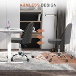 Modern Rolling Office Desk Chair - Dark Grey
