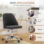 Modern Rolling Office Desk Chair - Dark Grey