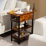 Yoobure Flip Top End Table with USB Charging