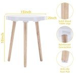 Stylish White Round Side Table for Small Spaces