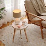 Stylish White Round Side Table for Small Spaces