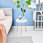 Stylish White Round Side Table for Small Spaces