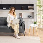 Stylish White Round Side Table for Small Spaces