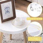 Stylish White Round Side Table for Small Spaces