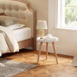 Stylish White Round Side Table for Small Spaces