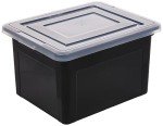 IRIS USA Stackable Plastic File Organizer 4 Pack
