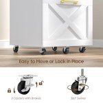 Farmhouse 2-Drawer Rolling File Cabinet in White