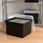 IRIS USA Stackable Plastic File Organizer 4 Pack