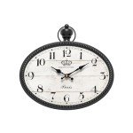Retro Oval Black Wall Clock for Home Decor