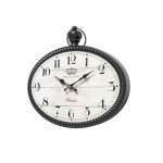 Retro Oval Black Wall Clock for Home Decor