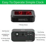 LED Digital Wall Clock with Adjustable Brightness