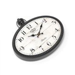 Retro Oval Black Wall Clock for Home Decor