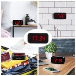 LED Digital Wall Clock with Adjustable Brightness