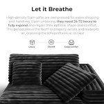 Modern 112" Modular Sectional Sofa in Black