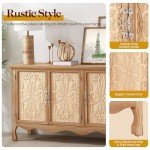 Farmhouse Wooden Sideboard Buffet Cabinet with Storage