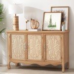 Farmhouse Wooden Sideboard Buffet Cabinet with Storage