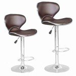 Adjustable Bar Stool Set of 2 - Swivel Design