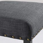 Biony Gray Counter Height Stools with Nailhead Trim