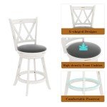 Antique White 24" Swivel Bar Stools - Set of 2