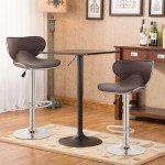 Adjustable Bar Stool Set of 2 - Swivel Design