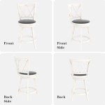 Antique White 24" Swivel Bar Stools - Set of 2