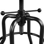 Adjustable Vintage Industrial Bar Stool - Brown