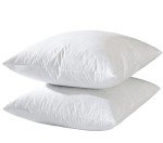 Set of 2 White Decorative Pillow Inserts