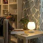 Modern Touch Bedside Lamp with Dimmable LED Bulb