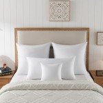 Set of 2 White Decorative Pillow Inserts
