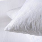 Set of 2 White Decorative Pillow Inserts
