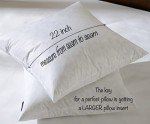 Set of 2 White Decorative Pillow Inserts
