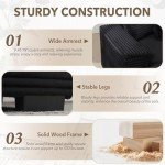 Modern L-Shaped Sectional Sofa with Chaise Black