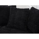 Modern L-Shaped Sectional Sofa with Chaise Black
