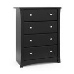 Storkcraft Crescent 4-Drawer Chest in Black