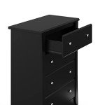 Storkcraft Crescent 4-Drawer Chest in Black