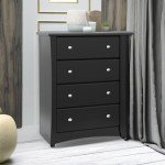 Storkcraft Crescent 4-Drawer Chest in Black