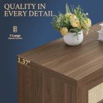 Oakham Home 5-Drawer Rattan Bedroom Dresser