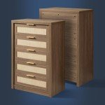 Oakham Home 5-Drawer Rattan Bedroom Dresser