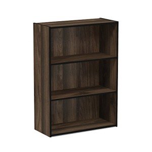 Furinno Pasir 3-Tier Bookcase in Walnut