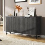 Modern 65" Buffet Cabinet with Adjustable Shelves