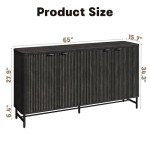 Modern 65" Buffet Cabinet with Adjustable Shelves